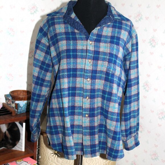 Vintage Pendleton Wool Button Down Shirt, 100% Virgin Wool, Boys XL - Picture 2 of 8